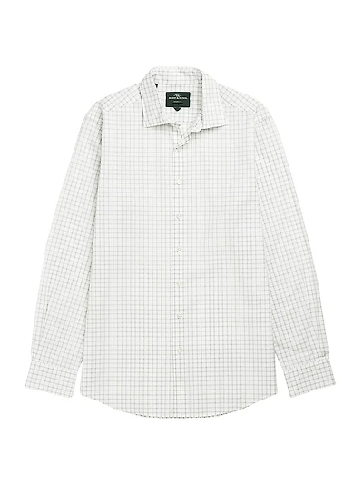 Three Streams Check Cotton Button-Front Shirt