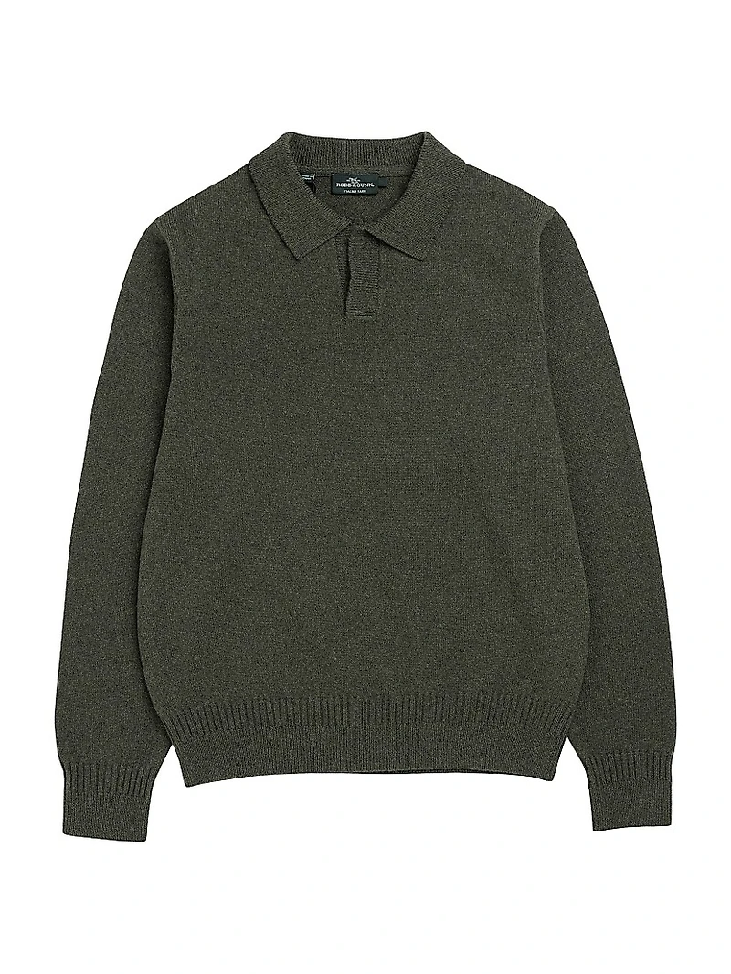 Kingswood Wool-Blend Polo Sweater