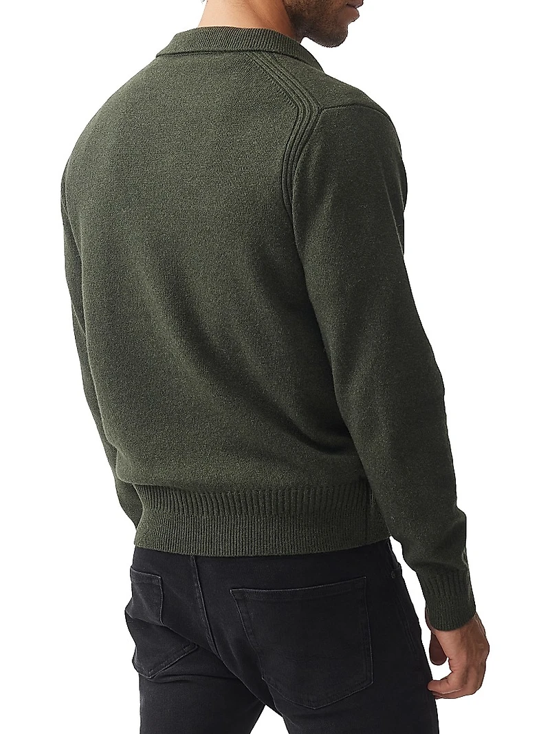 Kingswood Wool-Blend Polo Sweater
