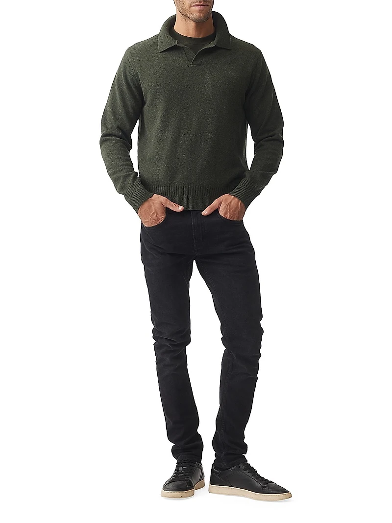 Kingswood Wool-Blend Polo Sweater