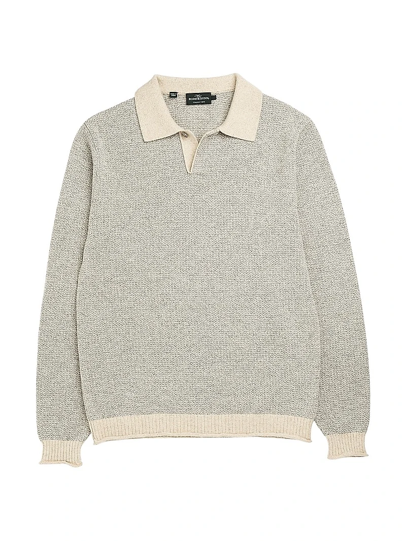Marlin Cotton-Blend Polo Sweater