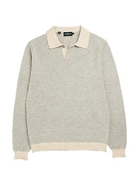 Marlin Cotton-Blend Polo Sweater