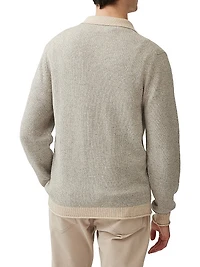 Marlin Cotton-Blend Polo Sweater