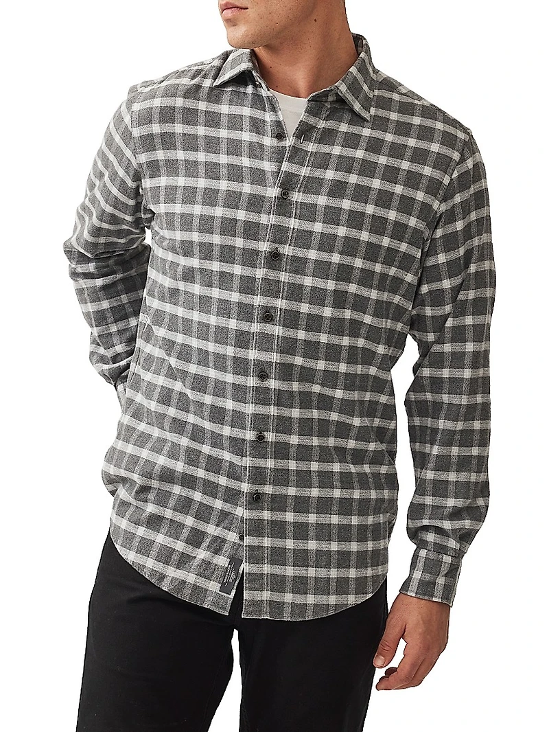 McLaren Falls Check Cotton Button-Front Shirt