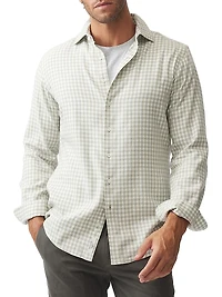 Teddington Check Cotton-Blend Button-Front Shirt