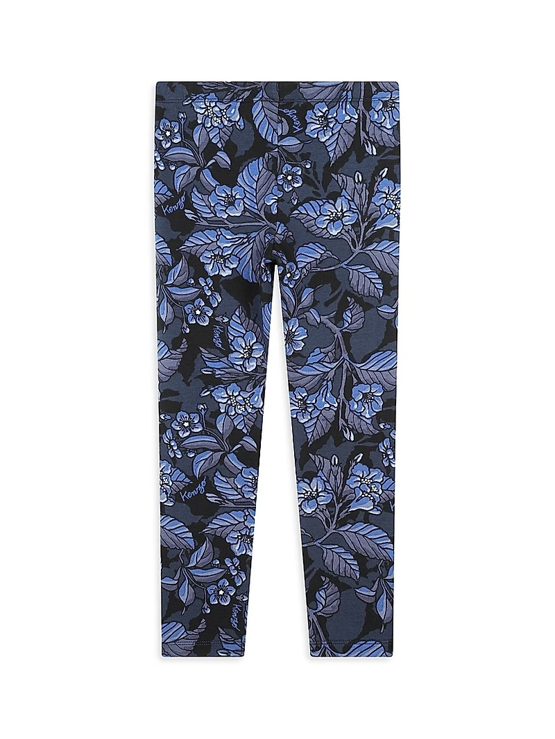 Little Girl's & Floral Print Leggings