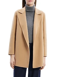 Wool-Cashmere Open-Front Blazer