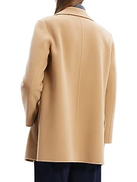 Wool-Cashmere Open-Front Blazer