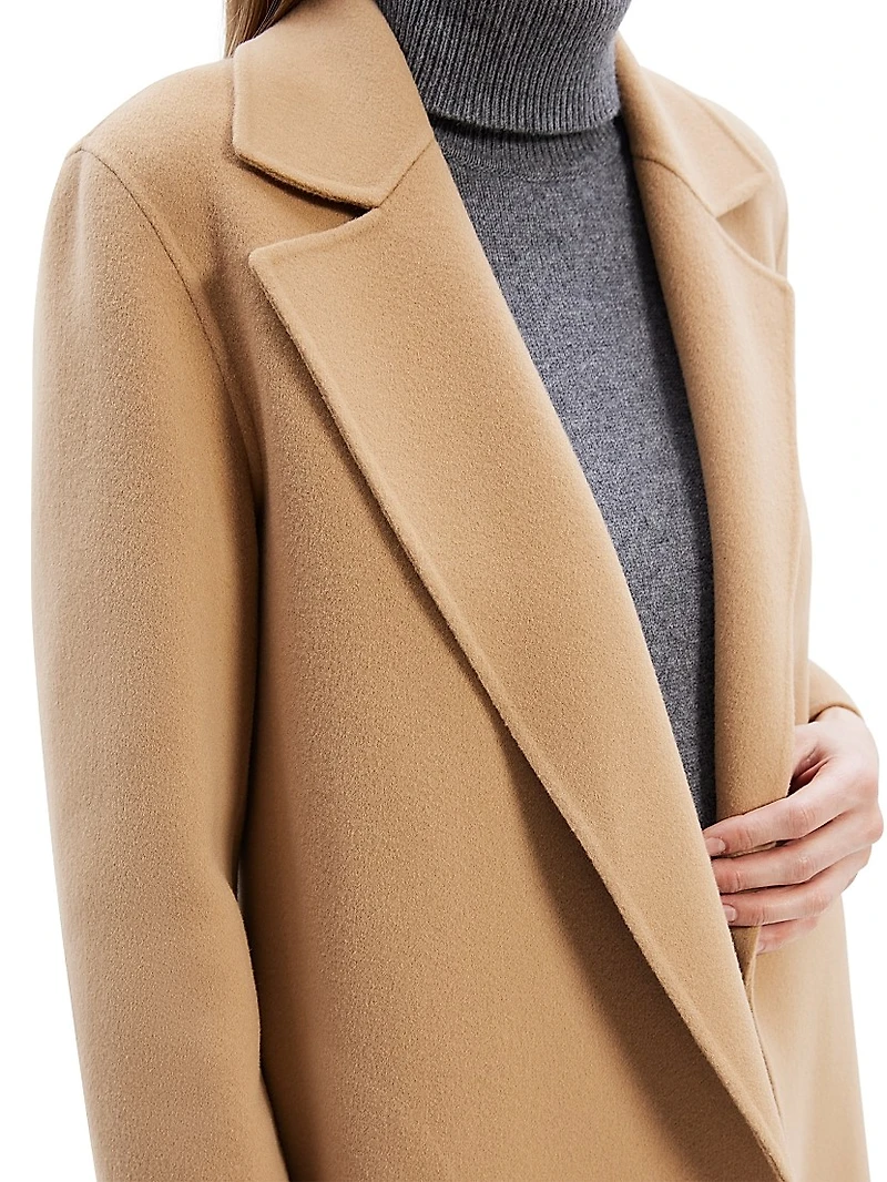 Wool-Cashmere Open-Front Blazer