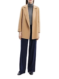 Wool-Cashmere Open-Front Blazer