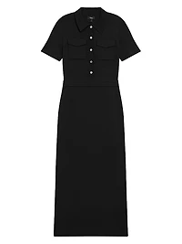 Military Polo Midi Dress