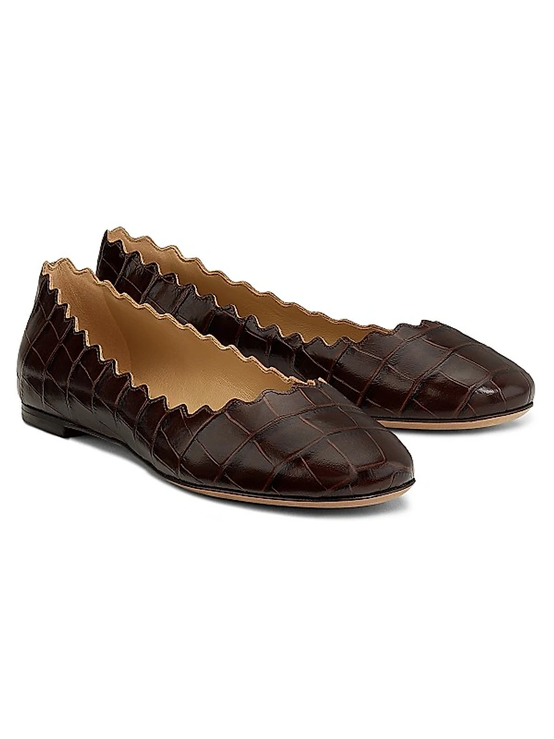 Lauren Leather Ballet Flats