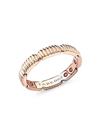 Colors of Love Rose Gold Fluted Gemsation Ring with Hidden Rubies