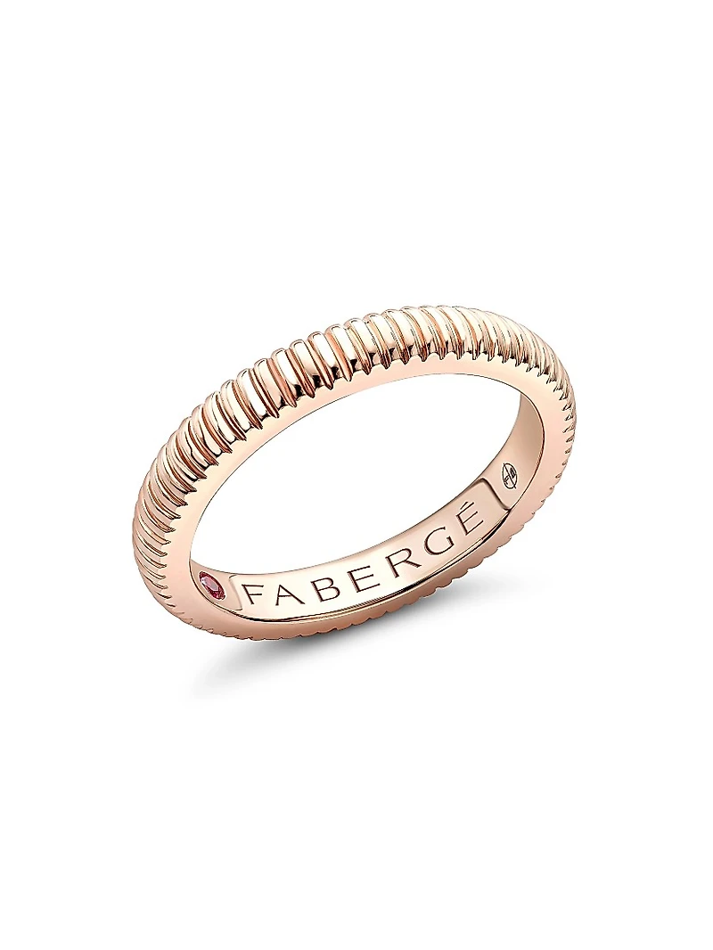 Colours of Love Rose Gold Fluted Ring
