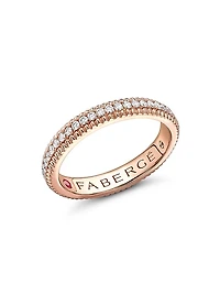 Colours of Love Rose Gold Diamond Fluted Eternity Ring