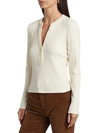 Jocelyn Ribbed Stretch Cotton Top