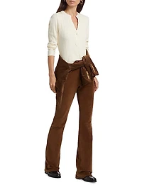 Jocelyn Ribbed Stretch Cotton Top