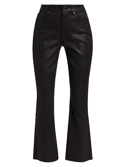 Carson Faux Leather High-Rise Pants