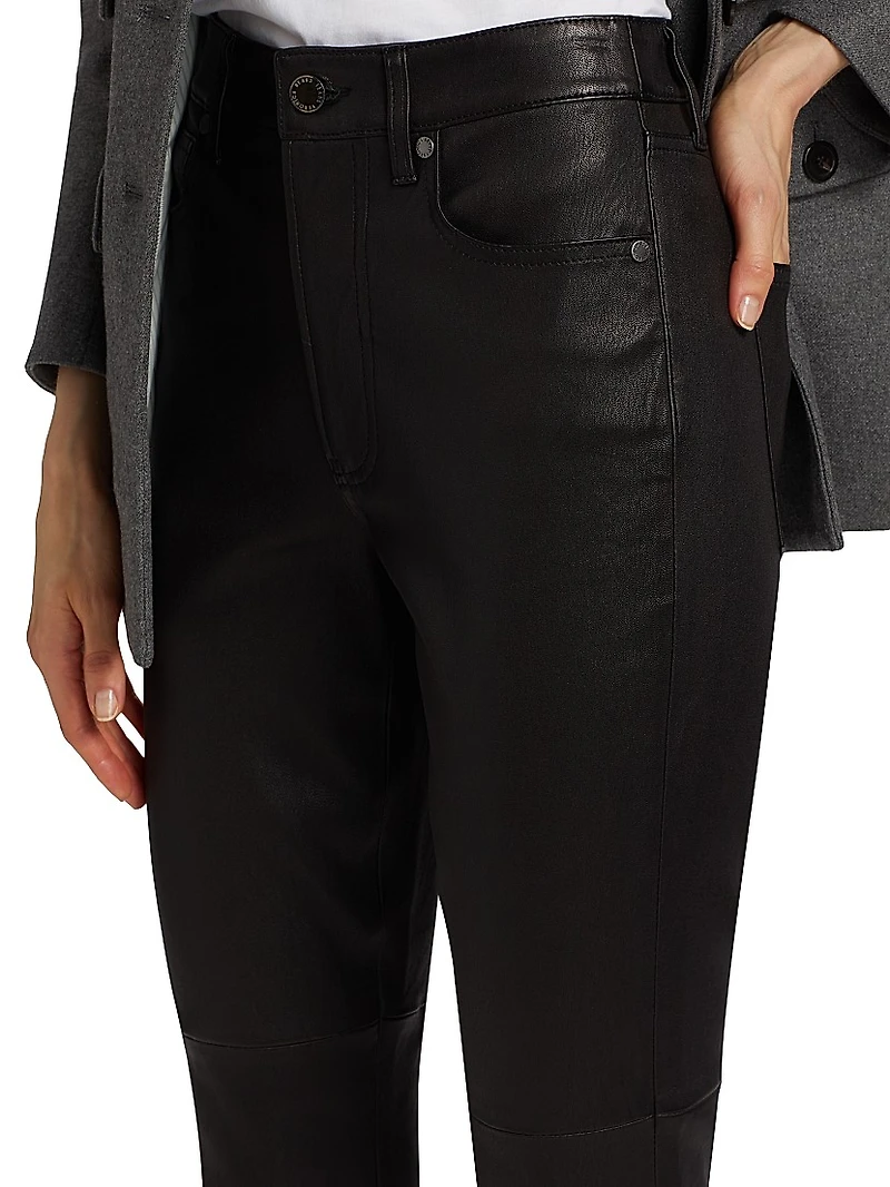 Carson Faux Leather High-Rise Pants