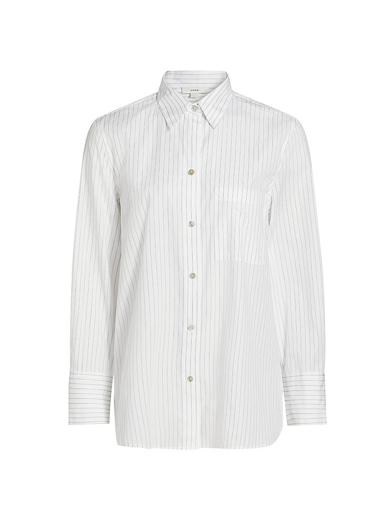 Striped Cotton Long-Sleeve Shirt