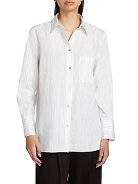 Striped Cotton Long-Sleeve Shirt