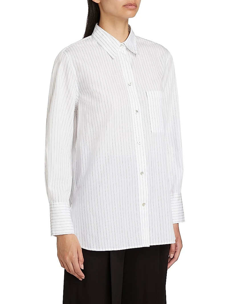 Striped Cotton Long-Sleeve Shirt