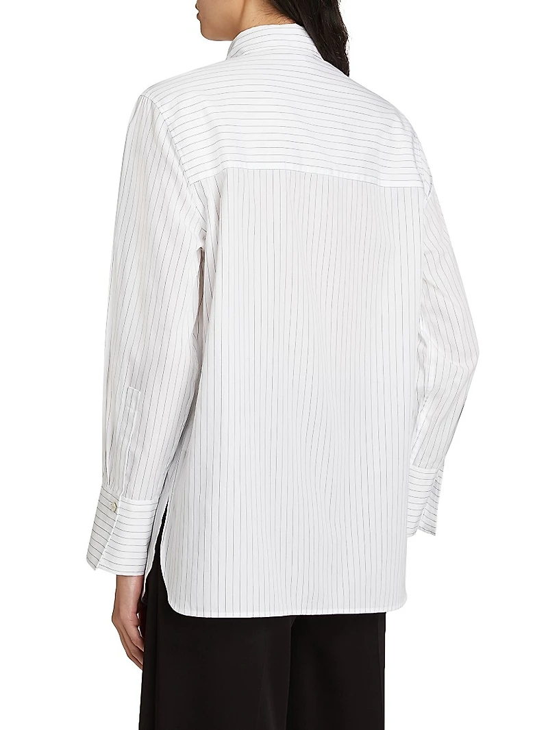 Striped Cotton Long-Sleeve Shirt