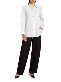 Striped Cotton Long-Sleeve Shirt