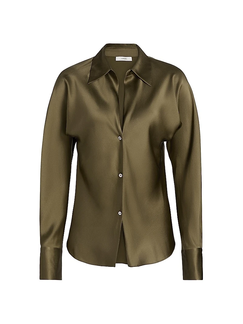 Silk Long-Sleeve Blouse