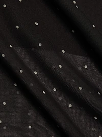 Dot Sheer Silk-Blend Midi-Skirt