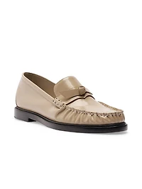 Clarita Knot-Detailed Patent Leather Loafers