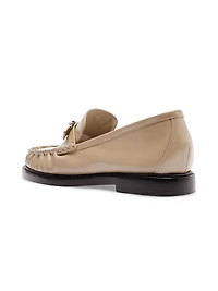 Clarita Knot-Detailed Patent Leather Loafers