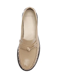 Clarita Knot-Detailed Patent Leather Loafers