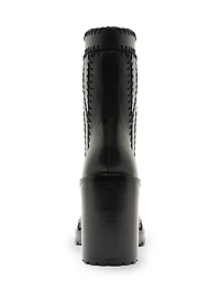 Regina 90MM Crocheted Leather Combat Boots