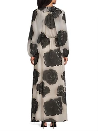 Ottie Floral Chiffon Maxi Dress