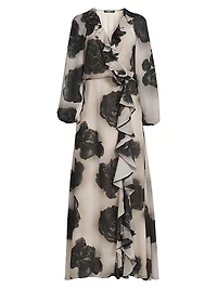 Ottie Floral Chiffon Maxi Dress