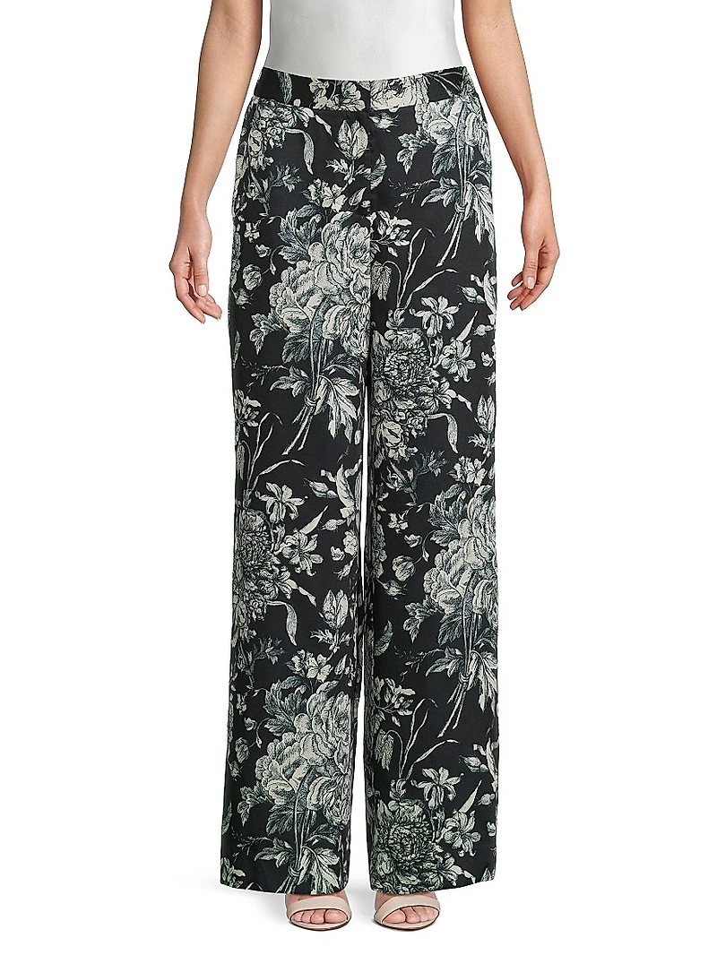 Clea Floral Wide-Leg Pants