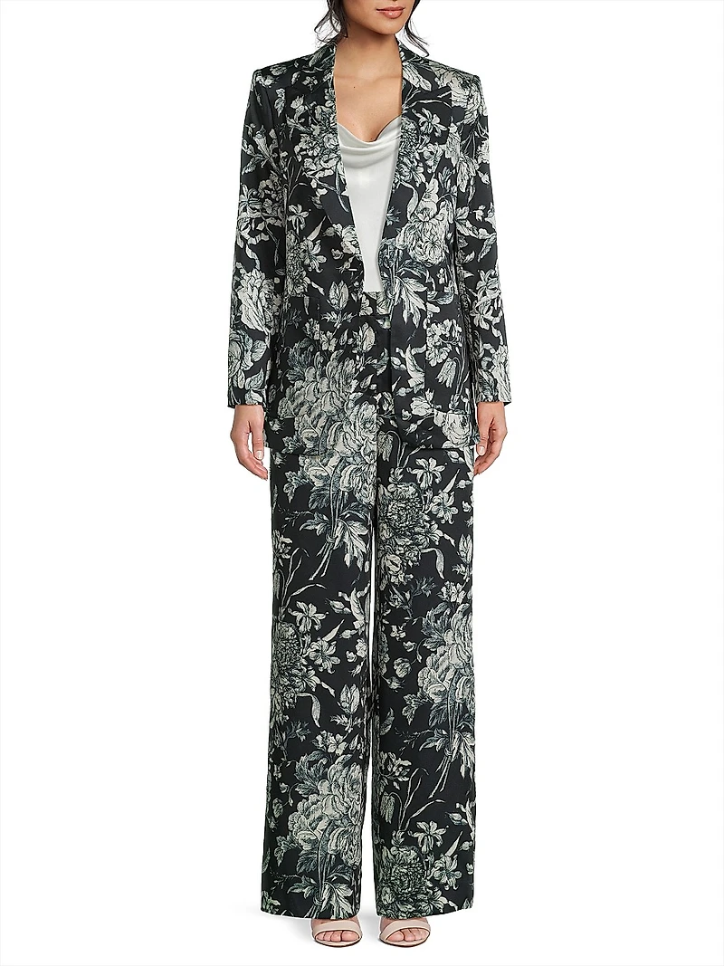 Clea Floral Wide-Leg Pants