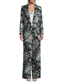 Clea Floral Wide-Leg Pants