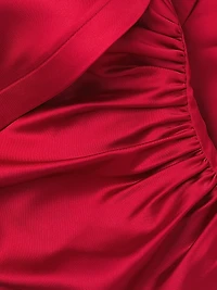 Axelle Ruffled Satin Minidress