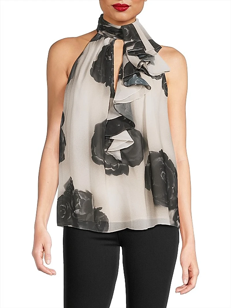 Vika Floral Sleeveless Blouse