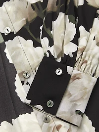 Dara Floral Stretch Silk Blouse