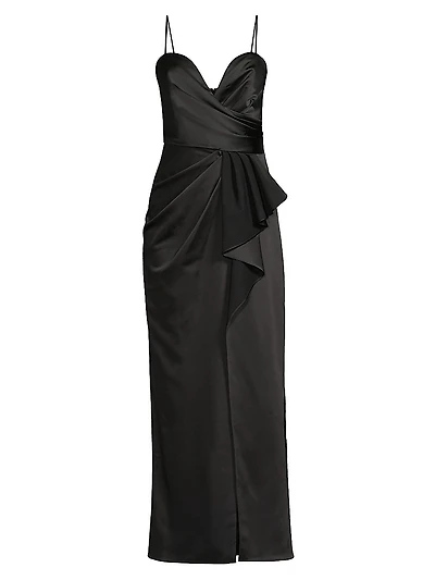 Freya Ruffled Satin Gown