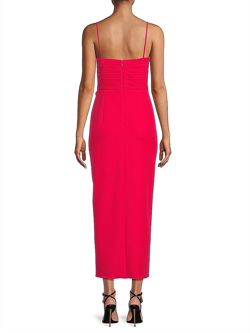 Lucia Pleated Bodice Midi-Dress