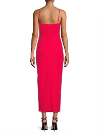 Lucia Pleated Bodice Midi-Dress