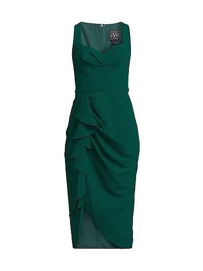 Lucetta Stretch-Crepe Sheath Midi-Dress