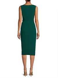 Lucetta Stretch-Crepe Sheath Midi-Dress