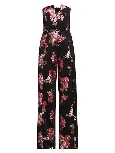 Lena Floral Strapless Jumpsuit