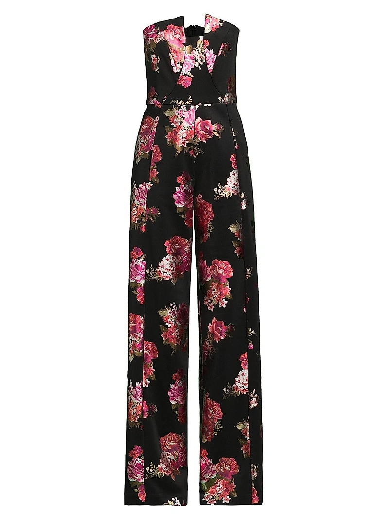 Lena Floral Strapless Jumpsuit