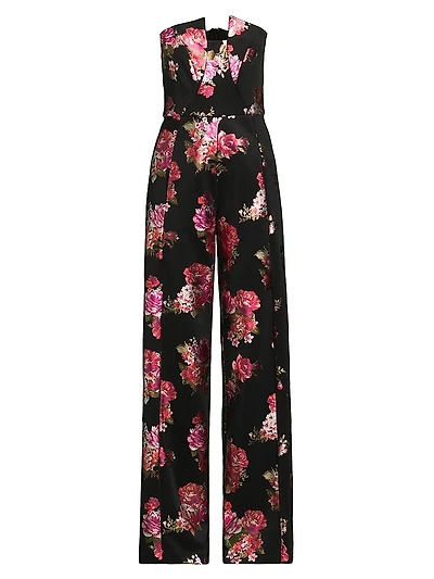 Lena Floral Strapless Jumpsuit